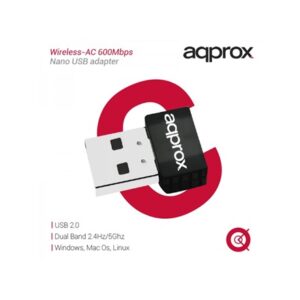 APPROX Hálózati Adapter - USB, nano, Dual-Band