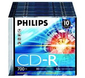Philips CD-R 80 52x Slim 1db-os (1-es címke)
