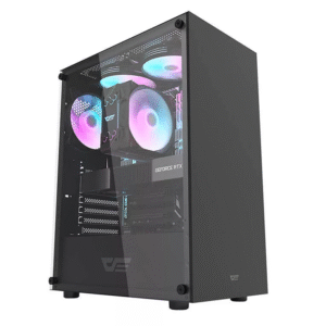 DarkFlash DK100 Black táp nélküli ablakos ház fekete