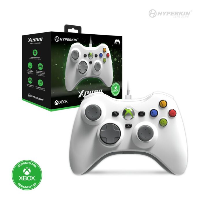 HYPERKIN Xenon Wired USB Gamepad White PC/XBOX